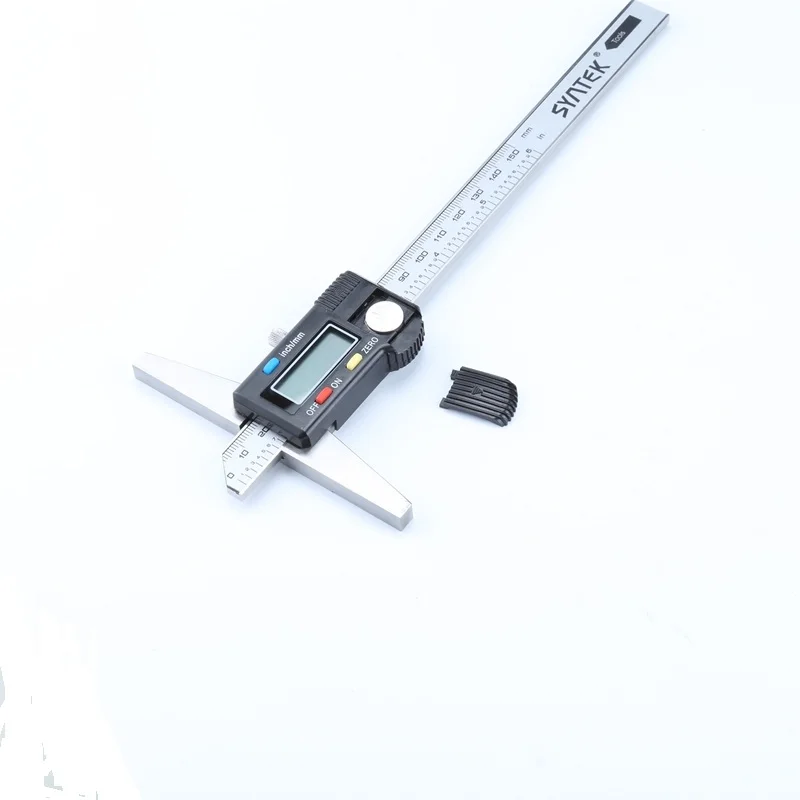 0.01mm Electronic Digital Depth Gauge 0-150mm LCD Digital Depth Vernier Caliper 6\