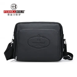 Feidikabolo High Quality Leather Bag Boutique Men's Shoulder Bag Summer New Fashion Personality Large Capacity Messenger Bag