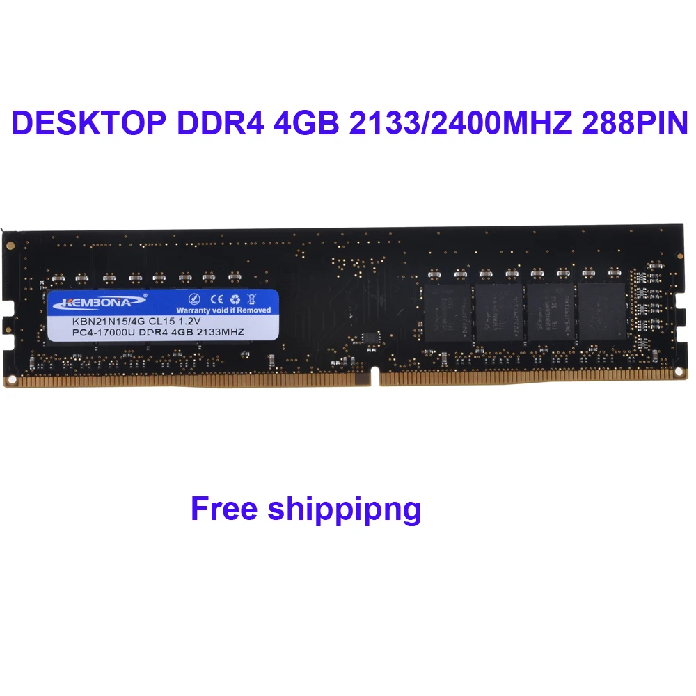 KEMBONA Brand New PC LONG-DIMM Desktop DDR4 4GB 4G 2400MHZ And 2133MHZ 2666MHZ 3200MHZ 288PPin  compatible for INTEL& for A-M-D