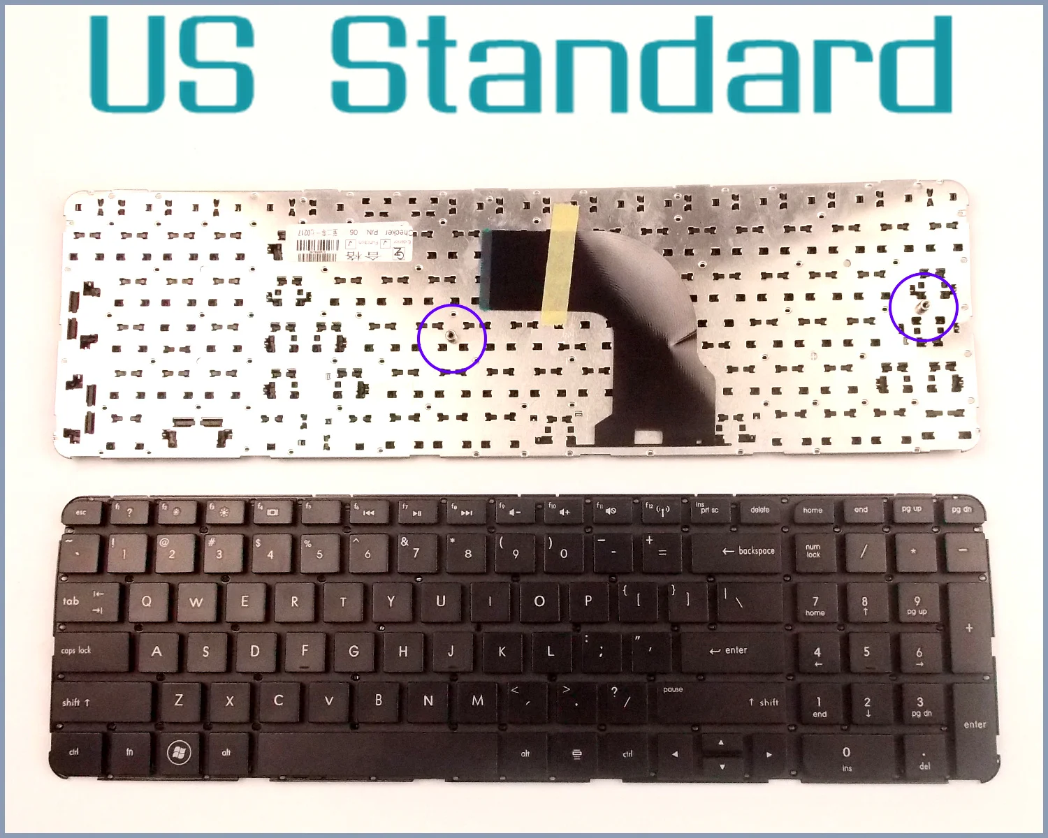 US English Version Keyboard for HP DV7T-7200 DV7T-7300 DV7-7300 DV7-7023CL DV7-7012NR DV7-7025 DV7-7027 DV7-7030 Laptop