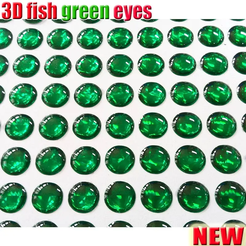 Accessories sticker Fishing lure eyes 4mm-5mm-6mm-8mm-10mm each bag;500pcs/lot color GREEN