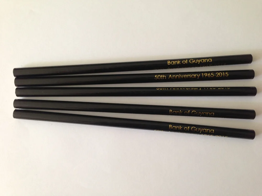 wholesale custom hexagonal pencils thick black wood pencil promotion pencil