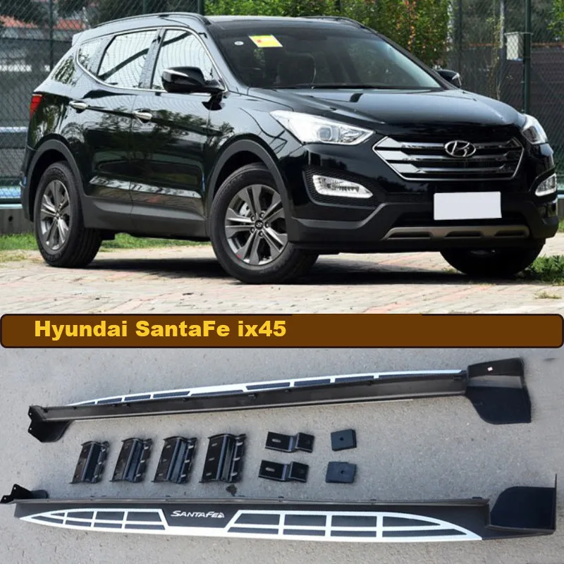 For Hyundai Santa Fe ix45 2013.2014.2015.2016.2017 Car Running Boards Side Step Bar Pedals High Quality Original Design Nerf Bar