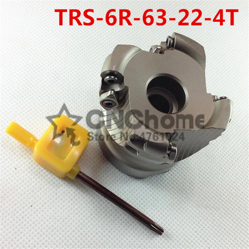 TRS 6R-63-22-4T Face End Milling Cutter Indexable Flat Roughing Cutting ,CNC Milling Cutter