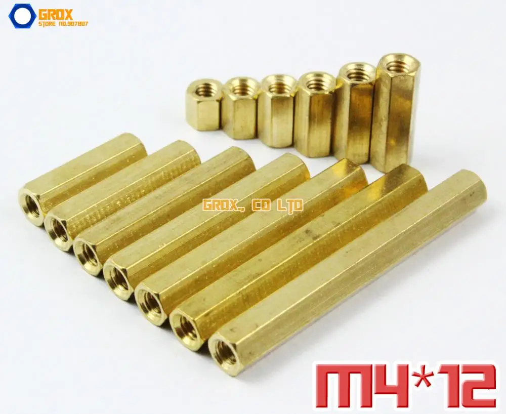 

50 Pieces Brass M4 x 12mm Female PCB Motherboard Standoff Spacer