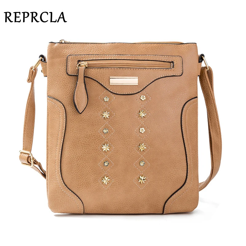 REPRCLA New Double Layer Shoulder Bag High Quality PU Leather Women Messenger Bags Designer Handbags Crossbody Bags for Women