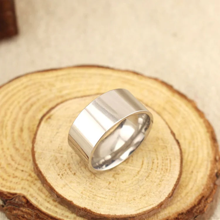 Light version 10MM wideTitanium Men rings 316L jewelry wholesale lots