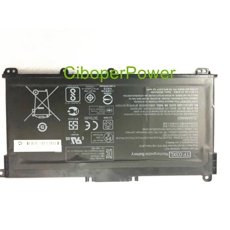 Original Laptop Battery  for TF03XL  920070-855  HSTNN-LB7X 41.9WH