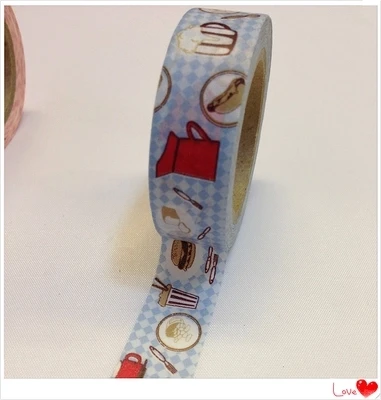 Beautiful 15mm*10m high quality  washi paper  tape/delicious  breakfast  masking  japan washi tape