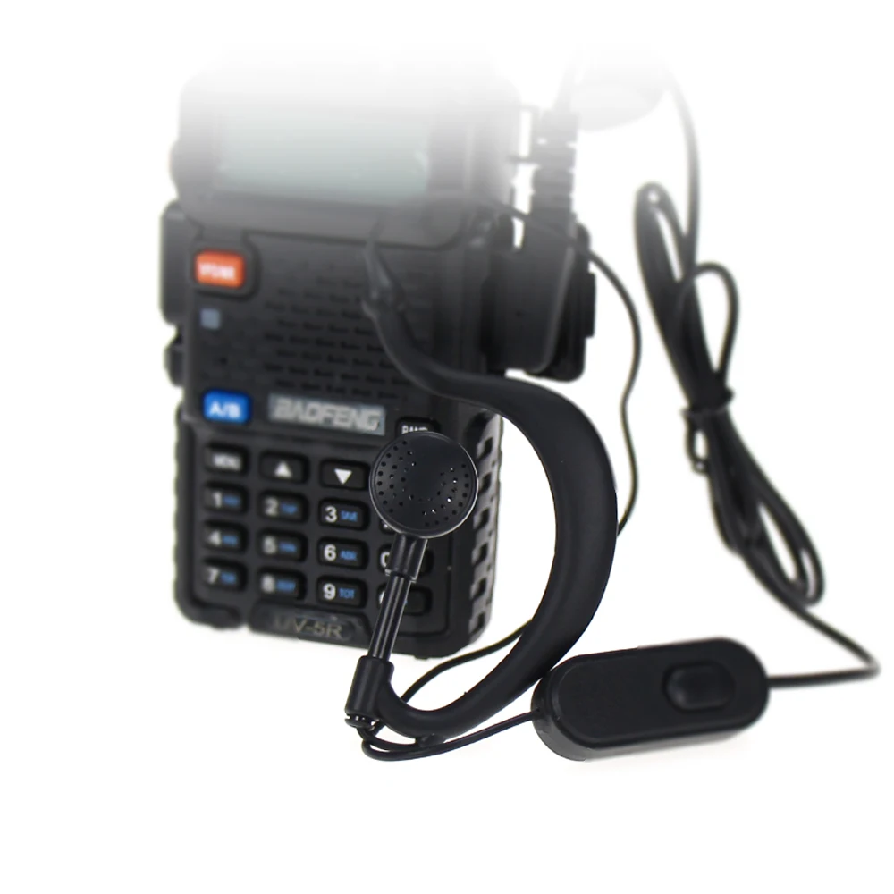 Universal Baofeng UV-5R Walkie Talkie Headphone K Plug Headsets For Baofeng UV5R BF-888S For Kenwood TK3107 Earphone Ham Radio