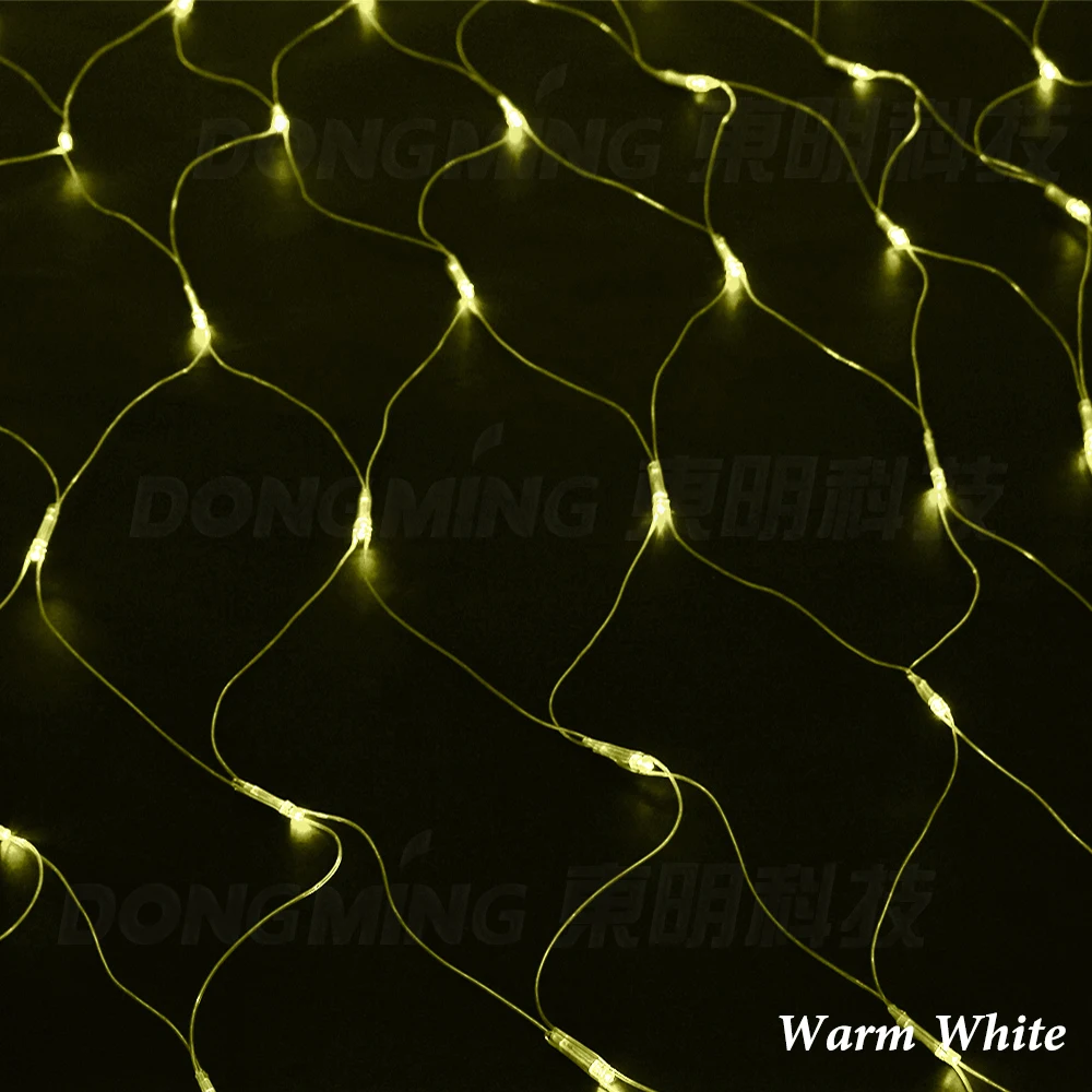 

8pcs With EU Plug 2*2m Area 210 LEDs Beads 8 Displays LED Net Lights For Fairy Christmas String lights 9 Colors Waterproof