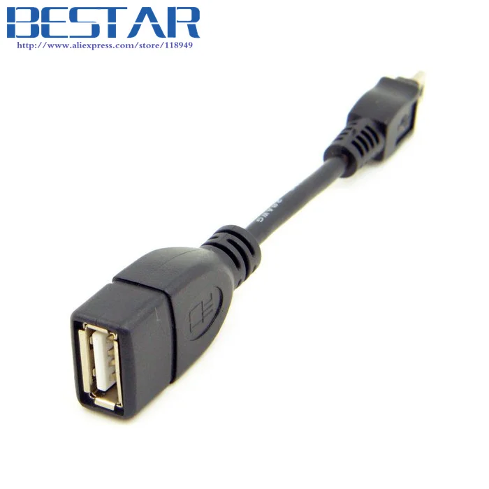 Cabo usb 10. 0 otg mini tipo macho para usb fêmea host para handycam & pda