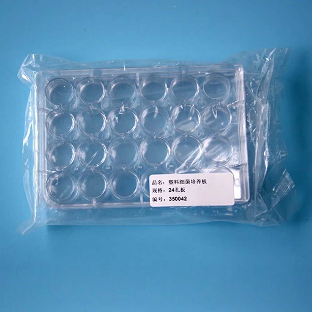 

Laboratory analysis Disposable Plastic Polystyrene Petri Dishs 24 well,Sterile,pack of 5pcs!