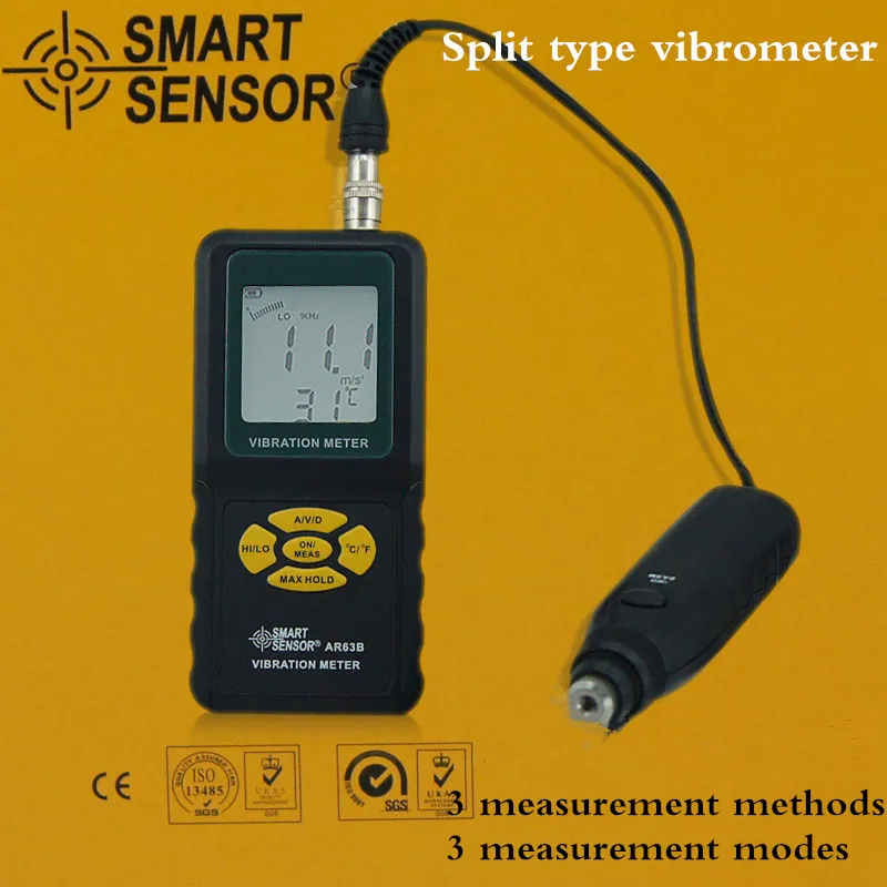 AR63B Smart Sensor Vibration Meter Digital Precision Tester Analyzer Vibrometer Velocity Acceleration Displacement measurement