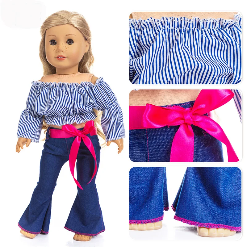 

Stripe Cowboy Set Clothes fits for American girl 18" american girl doll alexander doll best gift