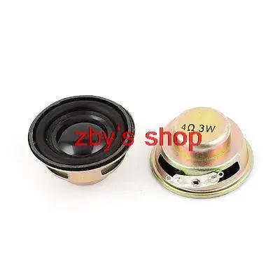 2 Pcs Multimedia 3 W 3 Watt 4 Ohm 40mm Dia Aluminium Interne Magnet Lautsprecher