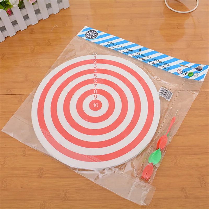 Diameter 29.5cm Darts Target +3 Darts Wall-mounted Two-sided Dual-use Thick Foam Toy Dart Board Suit