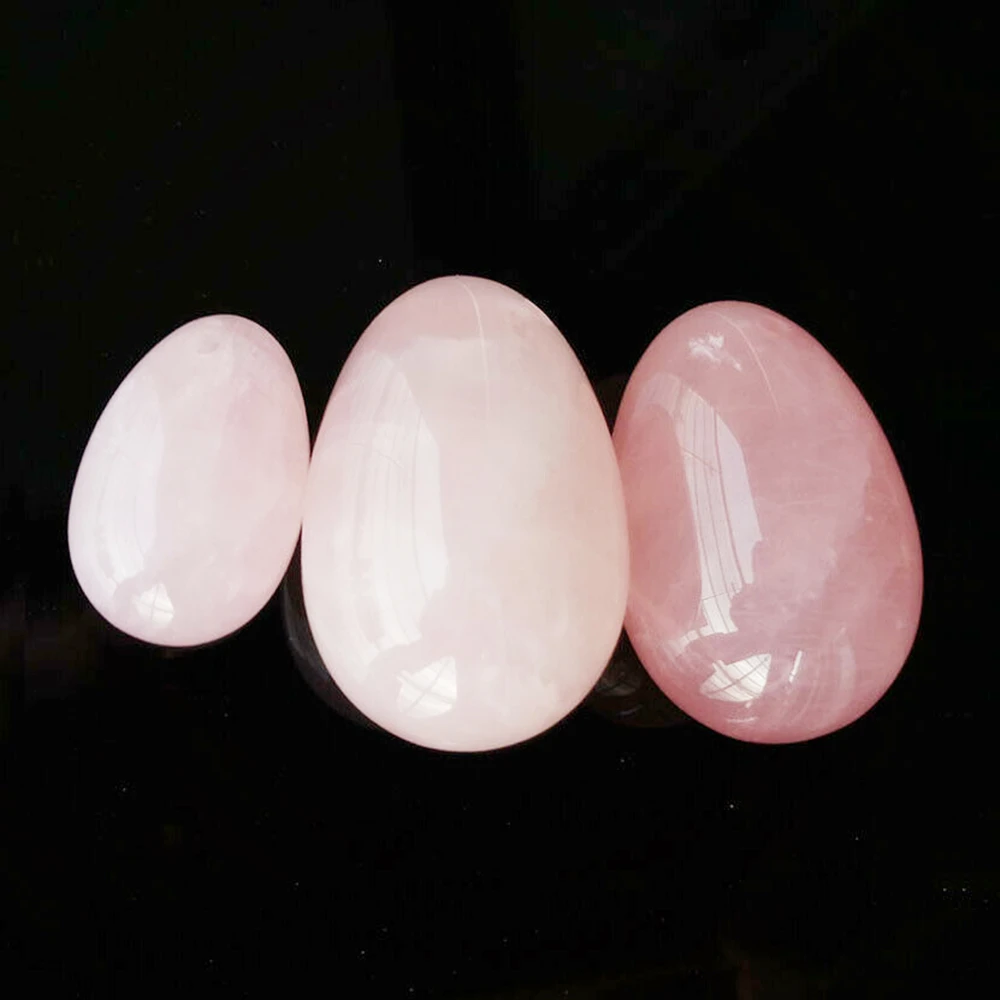 Pink rose quartz crystal anti age massages egg reiki healing natural stone and minerals home decoration for sale 1pcs