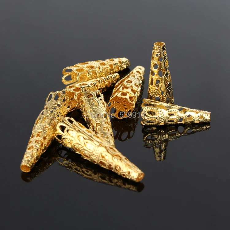 

8*22MM 500Pcs/lot (Silver/Gold/Bronze/Nickel Color) Horn Flowers Metal Bead Caps Craft Jewelry Making