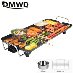 110V Household Electric Barbecue Grill Korean smokeless Baking Machine Non-stick coating Teppanyaki Plate Steak Roaster Picnic