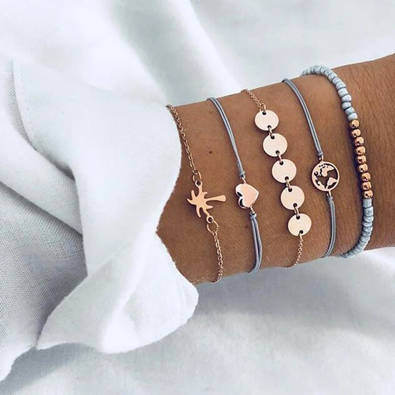 توكونا-سوار بوهيمي للنساء ، أنماط هندسية ، نبضات قلب ، بطاقة ، شجر ، سلسلة ، خرز ، سلحفاة ، سوار ، مجوهرات #5