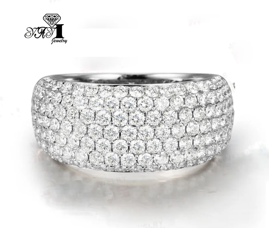 YaYI-anillos de circonita de moissanita blanca, joyería de moda, corte de princesa, Color plateado, compromiso, boda, fiesta, amante