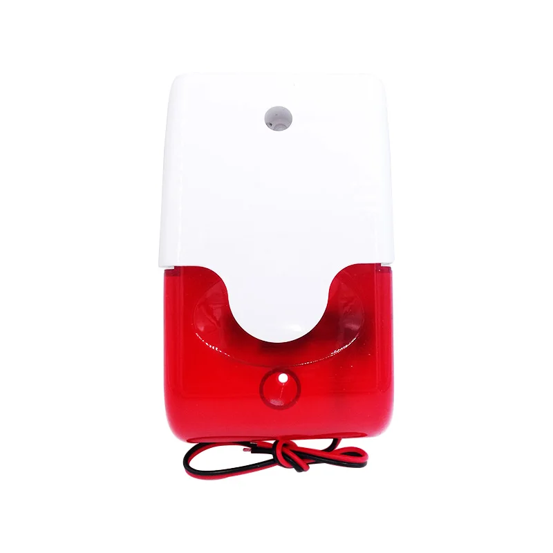 HH-103 Mini strobe siren indicator light sound alarm lamp flashing light red 12V 24V 220V wired 110DB