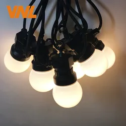 VNL IP65 13M 20X G50 LED Ngân Hà Quả Cầu Bóng Dây, đèn LED Ấm Vòng Hoa Dây Cho Đám Cưới Tiệc Sân Vườn Hiên Ngoài Trời Trang Trí