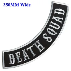 3 colori Death squad moto biker patch ferro sulla patch ricamate per giacche abbigliamento ricamo rocker patch