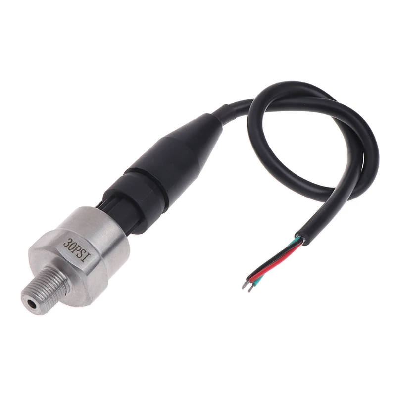 OOTDTY DC5V 1/8NPT Pressure Transducer Transmitter Sensor Stainless Steel Oil Air Water