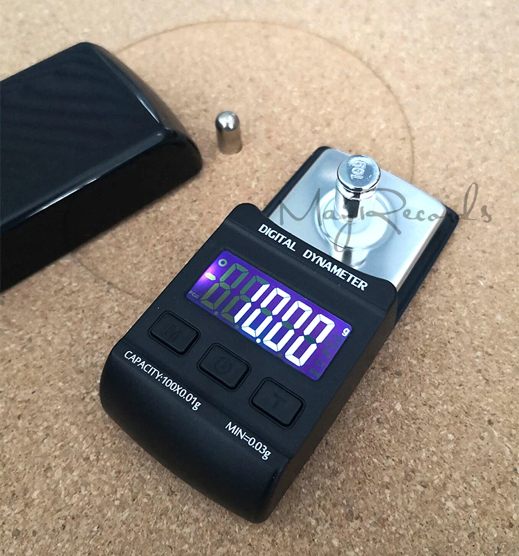 Hot 2 Color 10g/0.01g LCD Digital Dynamomter Turntable Stylus Force Balance Gauge With Calibration Weight