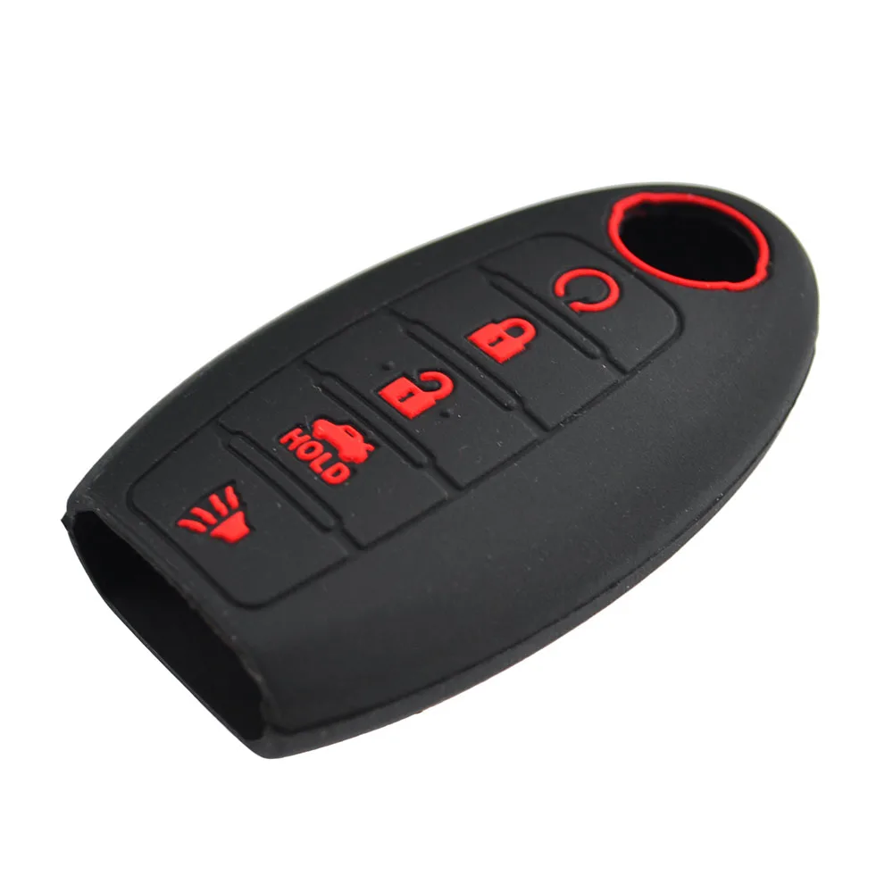 AX Silicone Remote Key Case Fob Shell Cover 5 Button 2016 - 2019 For Nissan Rouge Murano Maxima Altima Sentra Pathfinder Qashqai