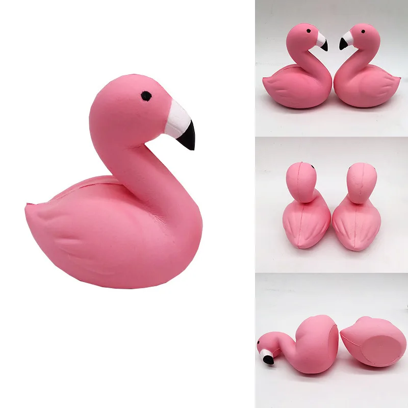 Dzieci powolne powracanie do kształtu squishy zwierząt Flamingo imitacja z PU dekompresji łagodzi stres i ściska ozdoby zabawkowe ręcznie