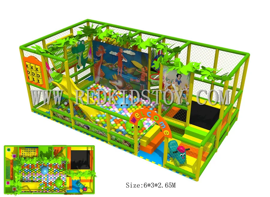 Exported to Canada High Performance Eco-friendly Children Playground CE Certificated Indoor Play Set 16429c