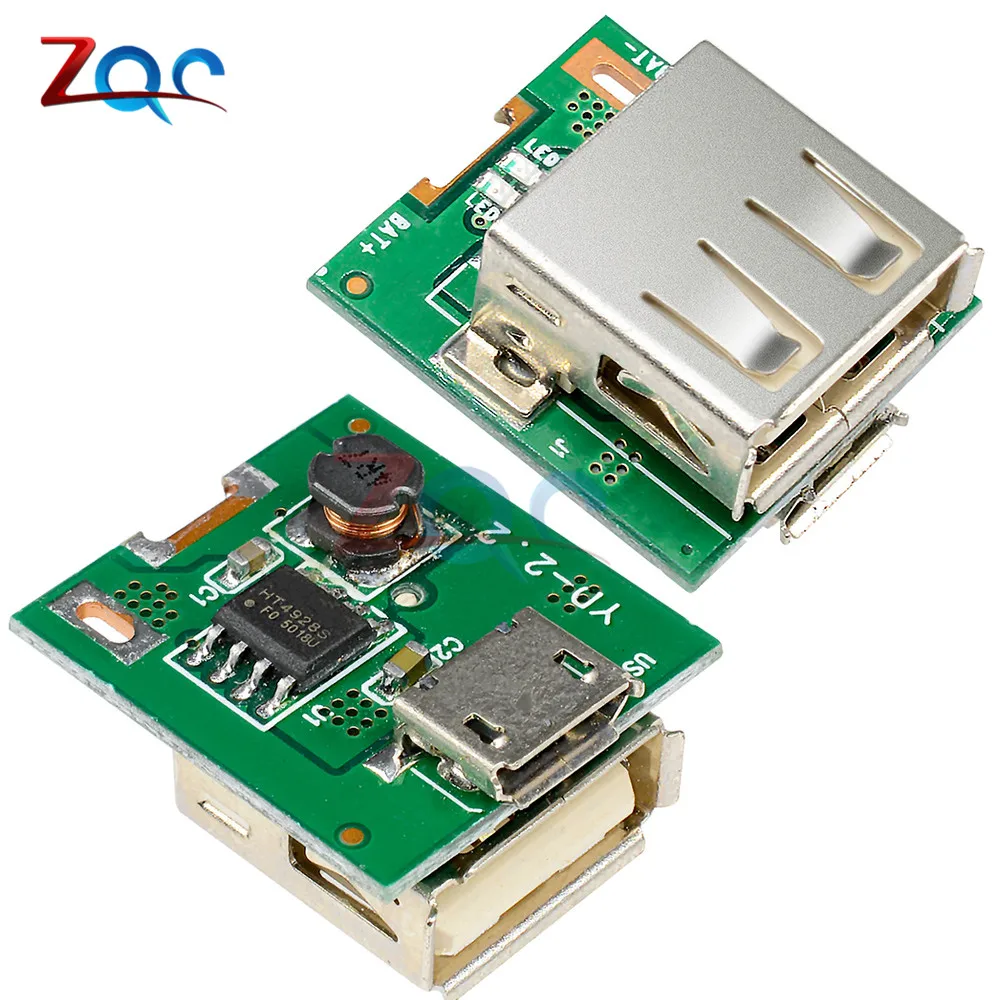 2pcs DC 5V Step Up Power Module Lithium Battery Charging Protection Board Boost Converter LED Display USB For DIY Charger 134N3P