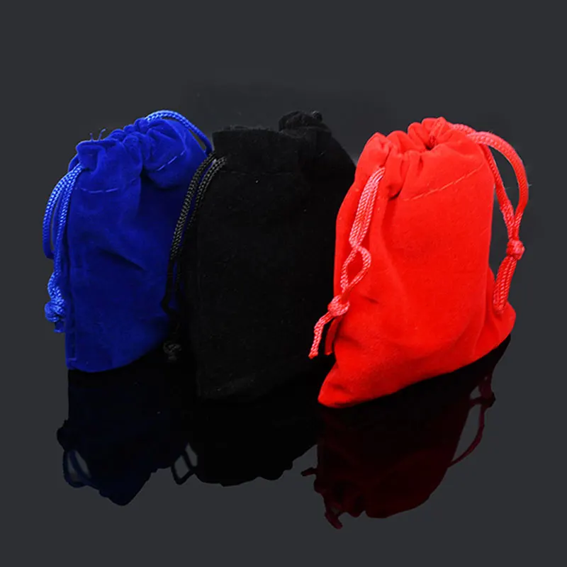 10 adet/grup 5x7cm 7x9cm 9x12cm Coloful kadife torbalar takı ambalaj ekran İpli ambalaj hediye çanta ve torbalar
