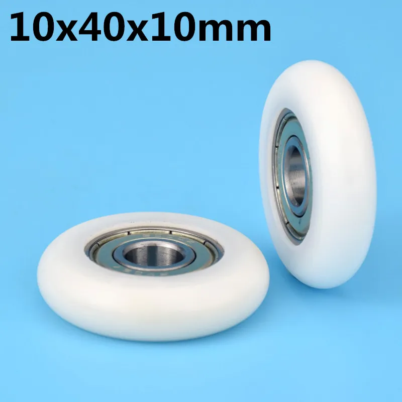 1Pcs 10x40x10 mm Nylon Plastic Wheel With Bearings CNC Wheel 3D printer Guide wheel POM bearing