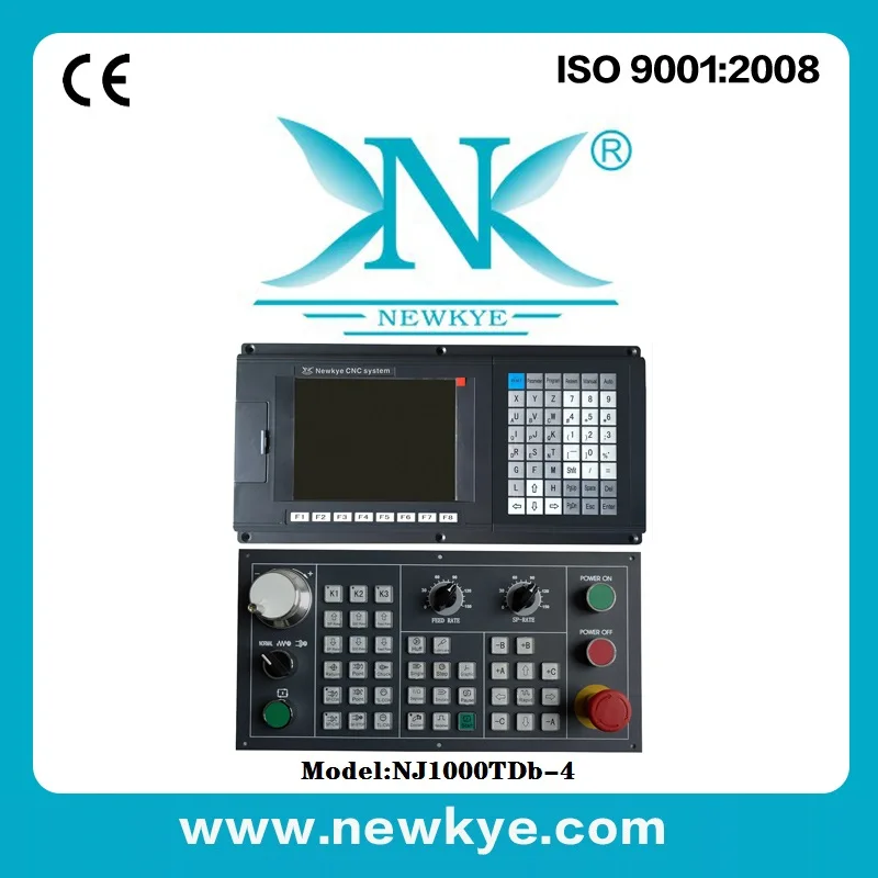 low price 4 axis cnc lathe control system/ cnc controller NJ1000TDb+C panel