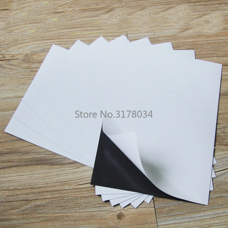 A4 5Sheets Flexible self adhesive soft rubber Magnetic Sheet board 0.5mm For DIY Art Photo Spellbinder Dies/Craft 297x210x0.3mm