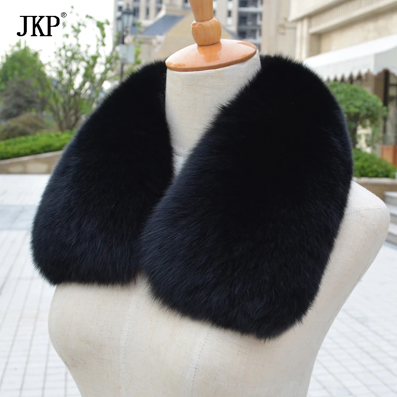 100% Real Fox Fur Scarf fashion Women real Fox Fur Collar Scarf Genuine Natural Fox Fur Multicolor Scarves Collar Warmer Jacket