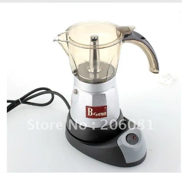 220vAutomatic Electric stovetop moka espresso coffee maker,Mocha coffee pot ,easy to use and safe,elegant design for present