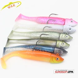 2 SET Saltwater Fishing Baits AT 30g 11.5 cm Paddle Tail Soft Lure for Rockfish Tuna Flatfish Big Fish Tips Fishing Lures