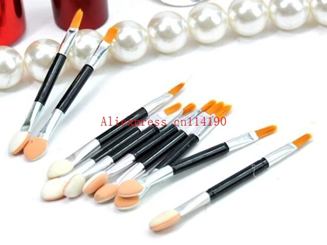 Useful Eyeshadow Sponge Lip Brush Applicator Double-Ended Disposable Makeup Tool