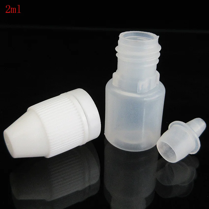 10 bouteilles compte-gouttes en plastique de 2ml, Mini bouteille de liquide souple et compressible en LDPE, bouteille de colle vide, bouteille d'eau pour gouttes oculaires, livraison gratuite