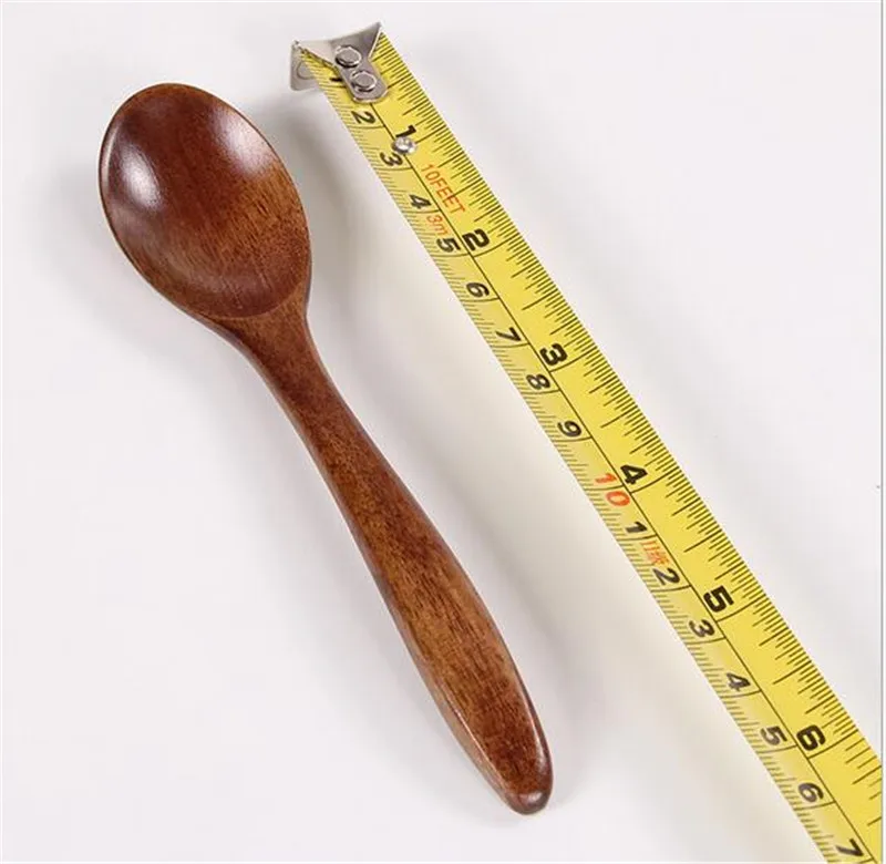 100pcs Natural Wood Spoon Eco-Friendly Tableware Dining Soup Tea Honey Coffee Spoon Kitchen Accessories