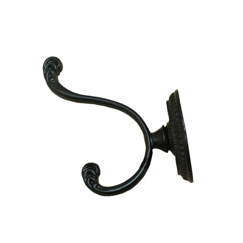 1PCS Black Antique Zinc Alloy Home Hat Coat Clothes Towel Wall Door Hangers Hooks Bathroom Accessories Coat Hooks,76*63mm