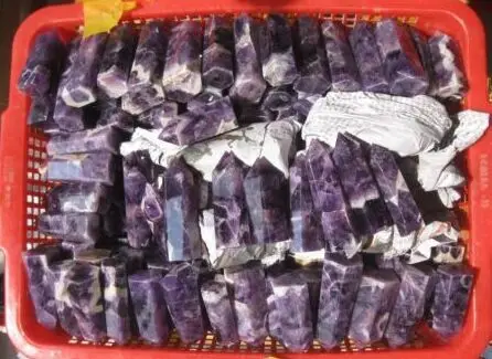 

2.2LB Natural dreamy banded chevron amethyst healing crystal point ,Wholesale