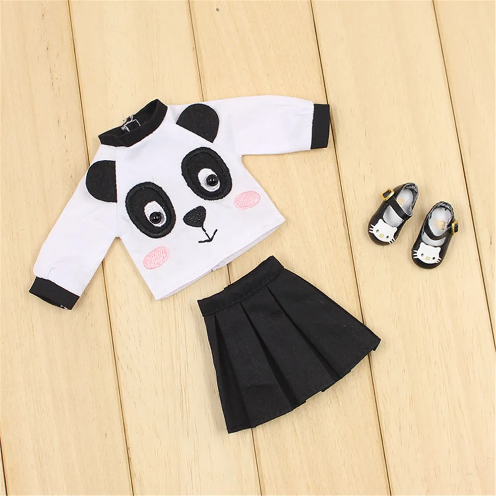 

DBS Blyth doll Clothes Panda theme skirt, two piece set, suitable for 1/6 30cm ICY joint Azone body