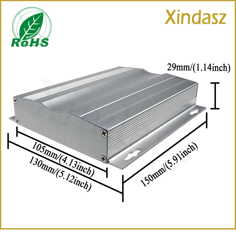 

5pcs/lot Slivery aluminum electrical enclosure boxes enclosure extrusions Aluminum enclosure / box 150*130*29mm