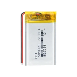 3.7V 600mAh Polymer 612338 Battery 3 7V Li Po Ion Lipo Rechargeable For Recorder